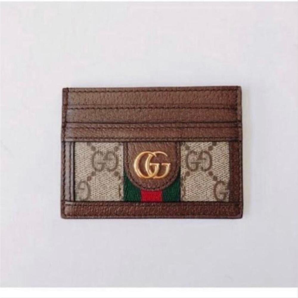 GUCCI Ophidia GG logo leather card holder case - Picture 4 of 7